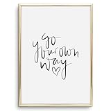 Tales by Jen Kunstdruck, Sprüche Poster: Go your own way | 
