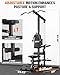 GOIMU LS01 LAT Pulldown Machine, LAT Row Cable Machine with AB Crunch, LAT Tower with Cable Row Attachment, 3 in 1 Pulley Stations for Home Gym(Black)
