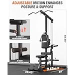 LS01 LAT Pulldown Machine, LAT Row Cable Machine with AB Crunch, LAT Tower with Cable Row Attachments, 3 in 1 Pulley Stations for Home Gym - Image 3