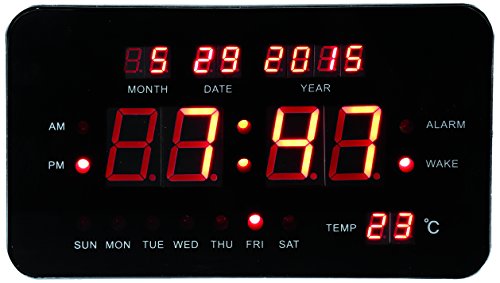 Horloge numérique Out of the Blue avec alarme réveil en plastique