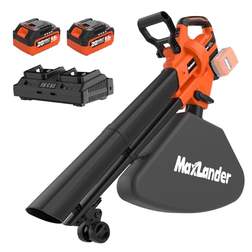 MAXLANDER 40V Cordless Leaf Blower Vacuum Mulcher, Leaf Vacu...