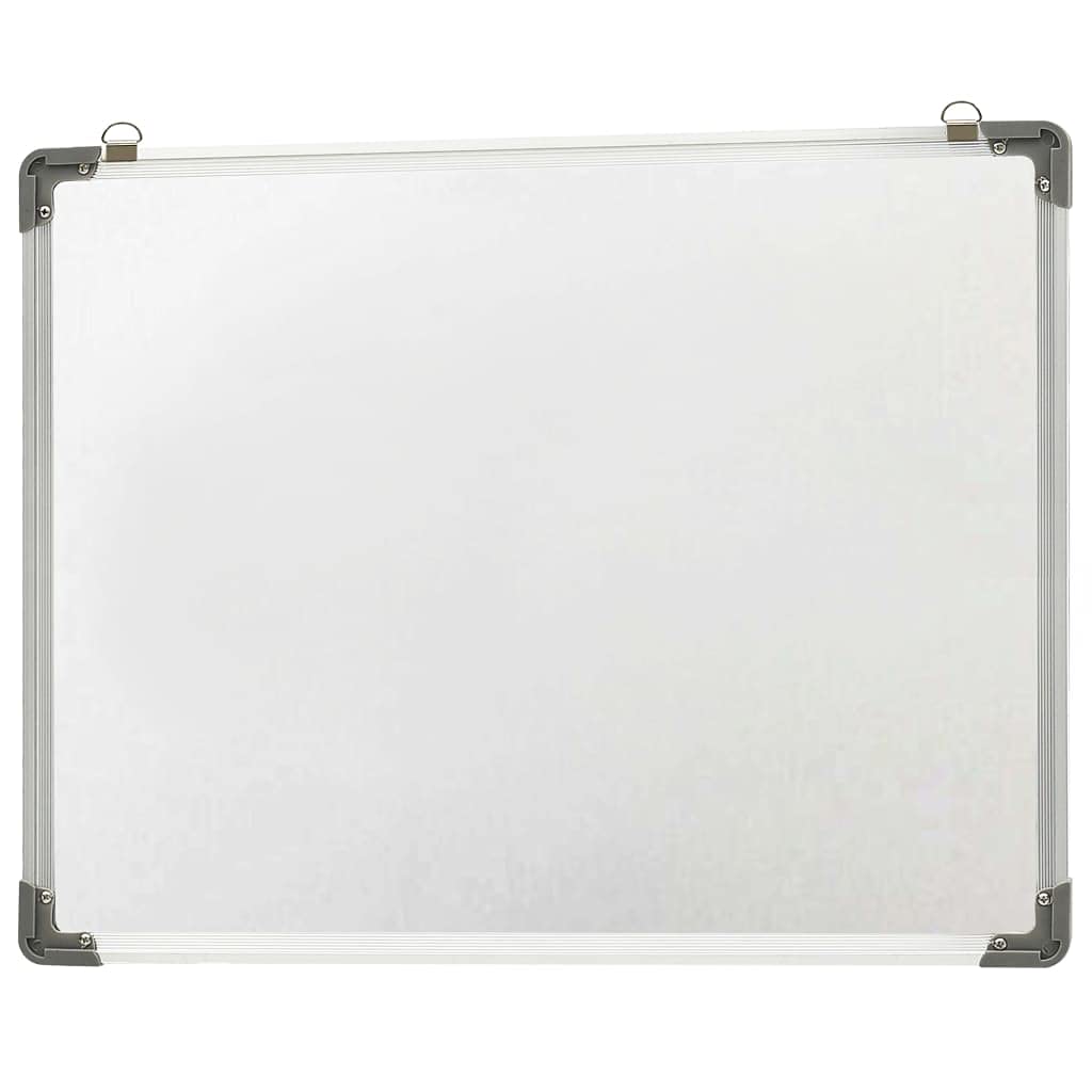 Tablica magnetyczna, suchościeralna, biała, 90 x 60 cm, stalowa, magnetyczna tablica magnetyczna do wyświetlania liter magnetycznych, cyfr, zwierząt, poezji, słoików na przyprawy, notatek, zdjęć