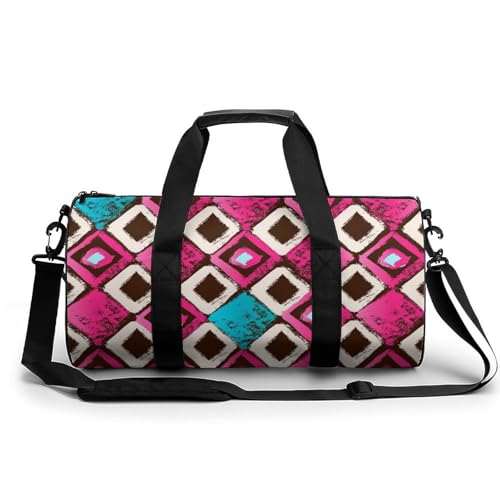 Sac de voyage compact rose rhombus pour organiser vos affaires sans encombrement