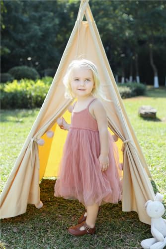 Muslin Kids Dresses Sleeveless Strenchable Birthday Tutu Dress Vintage Tulle Toddler Girls Dress4