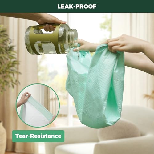 Image of FXW XXL Puppy Pee Pads for Dogs 60x33.5 inch 20 Count, 5 Layer Super Absorbent & Leak Proof-Thickened Disposable Potty Training Pad, Fits 32 inch H 6 /8 Panel FXW Playpen-Green (Playpen not Included)