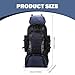 Xoeryoy Camping Rucksack, 90L Waterproof Hiking Backpack with Multi-Pocket, Breathable Backpack with Adjustable Chest Buckle and Strap for Travelling Camping Trekking Outdoor