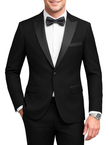 MAGE MALE 2 Piece One Button Tuxedo Peak Lapel Prom Blazer Pants Suit Set