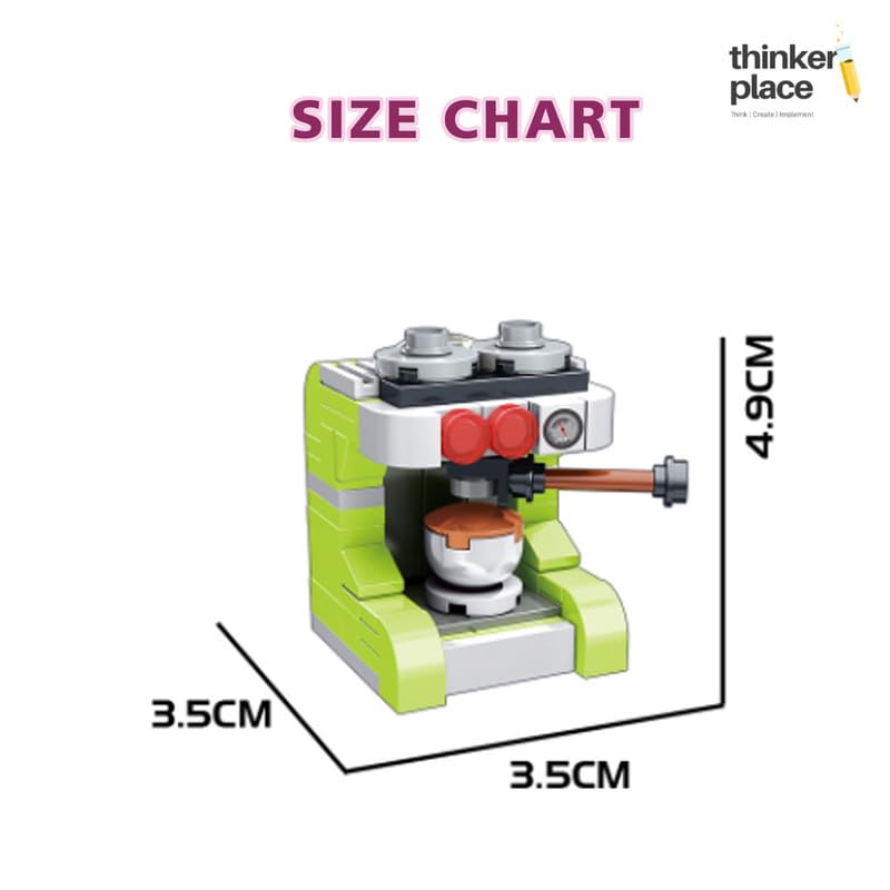 Image of STEM Home Appliance Coffee Machine Building Blocks Set (95 Pcs) | DIY Kitchen & Pretend Play Toy for Kids 6+ Years (Boys & Girls) | Educational Role Play Creativity Toy