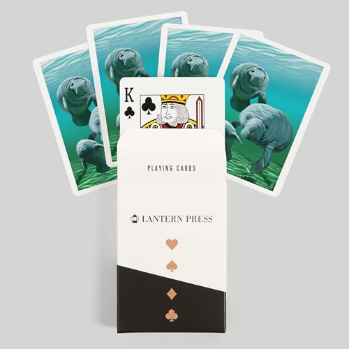 Baraja de 52 cartas para adultos de tamaño póker Manatees miniatura 6