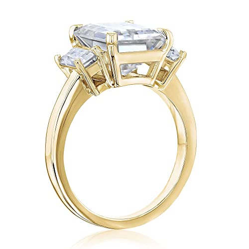 Kobelli 4.1ct tw Emerald Moissanite Three Stone Engagement Ring (GH/VS)4