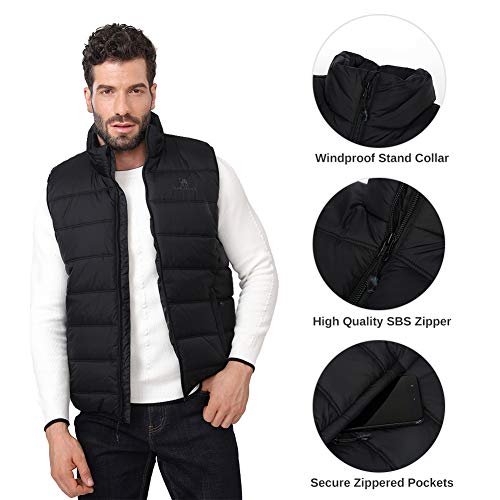 CAMEL CROWN Puffer Vest Men Quilted Winter Padded Sleeveless Jackets Gilet for Casual Work Travel Outdoor4