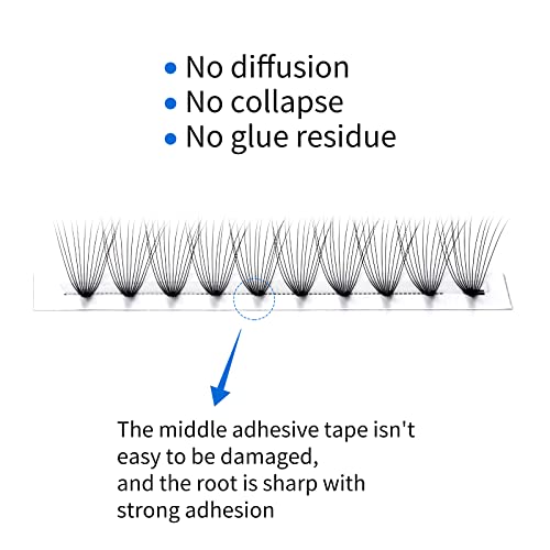 Easy Fans Volume Eyelash Extensions: Lash for Professional Use, G-12D-0.07-D13
