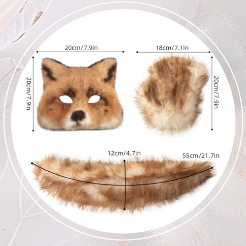 Ensemble accessoires de cosplay haut de gamme avec gants et queue d'animal