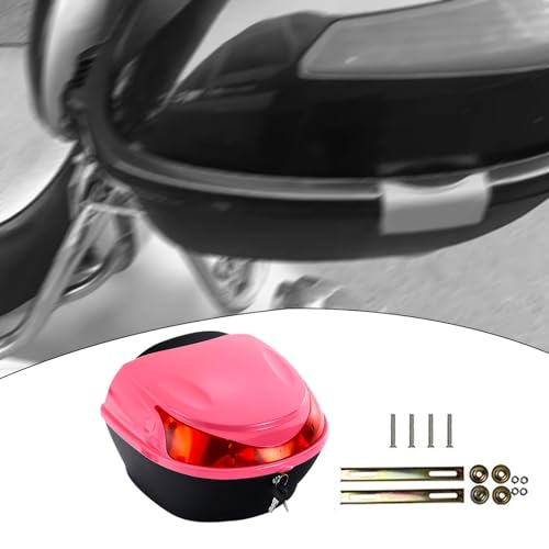 Fancyes Caixa de armazenamento traseira para motocicleta, porta-malas traseiro para motocicleta, gra