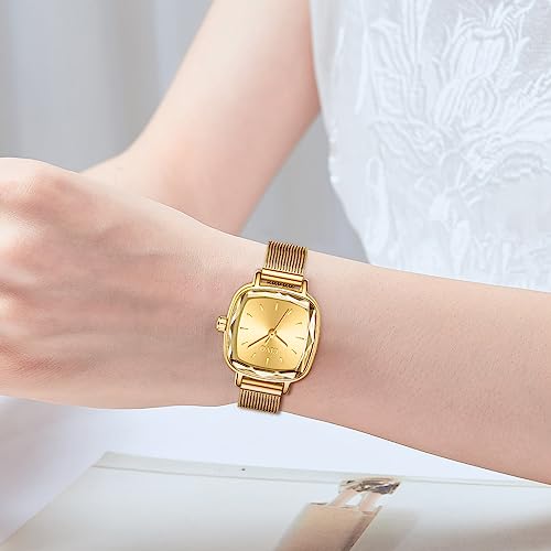 Montre classique chic or rectangle finitions haute qualité - 4