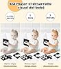 Perbabe Juguetes Bebés, 31 PCS Negro Blanco Libro Bebé Contraste Libros de Tela 0-12 Meses Juguetes Montessori con Negro Y Rojo Libros Blandos, Bebés Muñequera, Tummy Time Toys para Regalo De Bebé #4