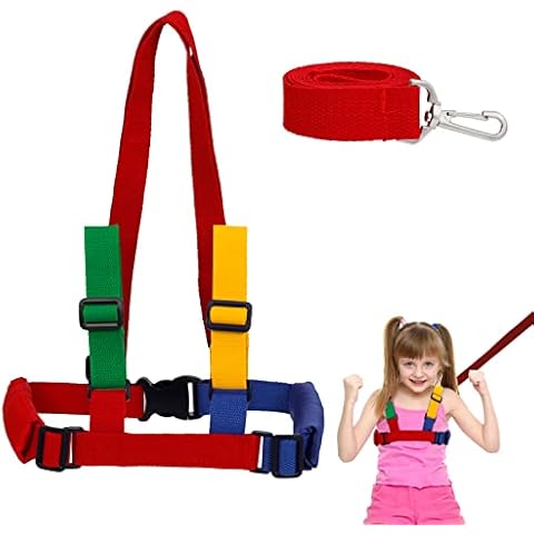 Dacitiery Kinder Sicherheitsleine, Kinderleine, Anti-verloren Gürtel, Sicherheitsgeschirr für Kinder und Kleinkinder(Gelb&Grün) Cover