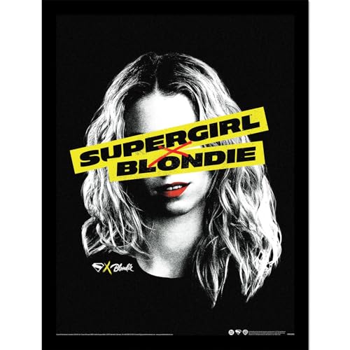 Impression collector Supergirl X Blondie cadre mural 45x35cm pour decoration salon et bureau