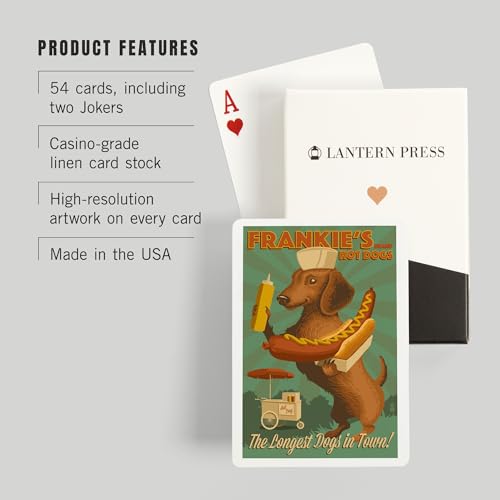 Lantern Press Dachshund, Baraja de 52 Cartas de Póker miniatura 3