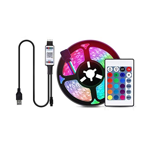 ZLMAY Lampe de Ruban 5V Bluetooth USB LED Strip Light RGB 5050 lumières de la décoration de la Maison de la décoration de la Maison for la télévision for la Salle de Bain de la Cuisine (Size : 0.5m) Cover