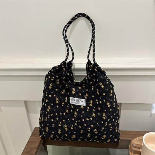 Shoulder Bag for Women cute floral tote crossbody bag Canvas Shoulder Hobo Bag with handle for travel shopping2
