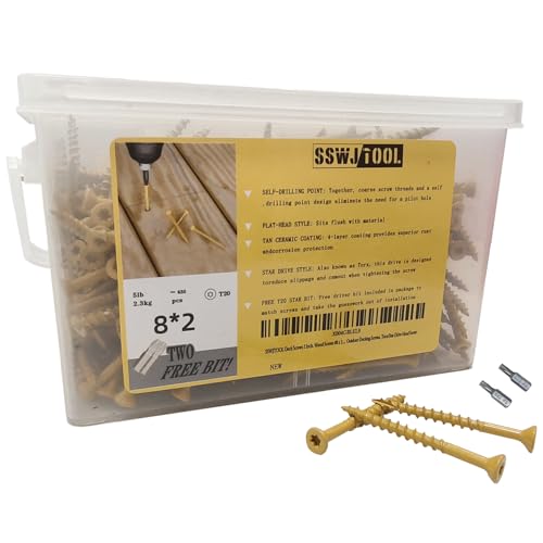 SSWJTOOL 2 Inch Deck Screws
