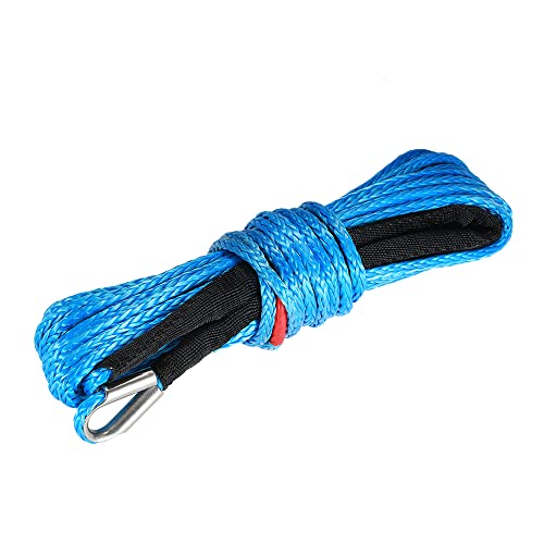 Foto von Safysoo 6.5mm * 15m 1/4 '' x 50 '6600lbs Synthetische Seilwinde Winde Seil, blau