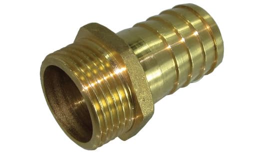 S.E 121 Hose Nipple-Male Brass ø13mm Circuits 3/8", Black/White