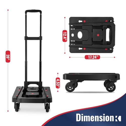 Kostanzo PBTC-4032B-US-KS Folding Hand Truck - Lightweight Dolly Cart thumb #1