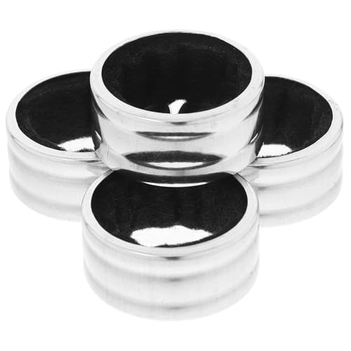 jojofuny 4 Pezzi Anelli Salvagoccia in Acciaio Inossidabile, Collari Antigoccia Rimovibili per Bottiglie di Vino, Raccoglitori Gocce Compatti per Uso Domestico e Ristorazione