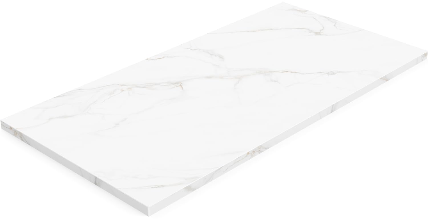 SSWOOD Universal Solid One-Piece Wood Table Top, 60"x24"x1" Workbench Top - Rectangular Particle Board for Standing Desk, Home Office Desk Countertop