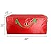 Christmas Tree Storage Bag - Fits Up to 7.5 ft Artificial Xmas Tree - Box With Double Zippers and Reinforced Handles - Extra Large Container for Decorations - Red