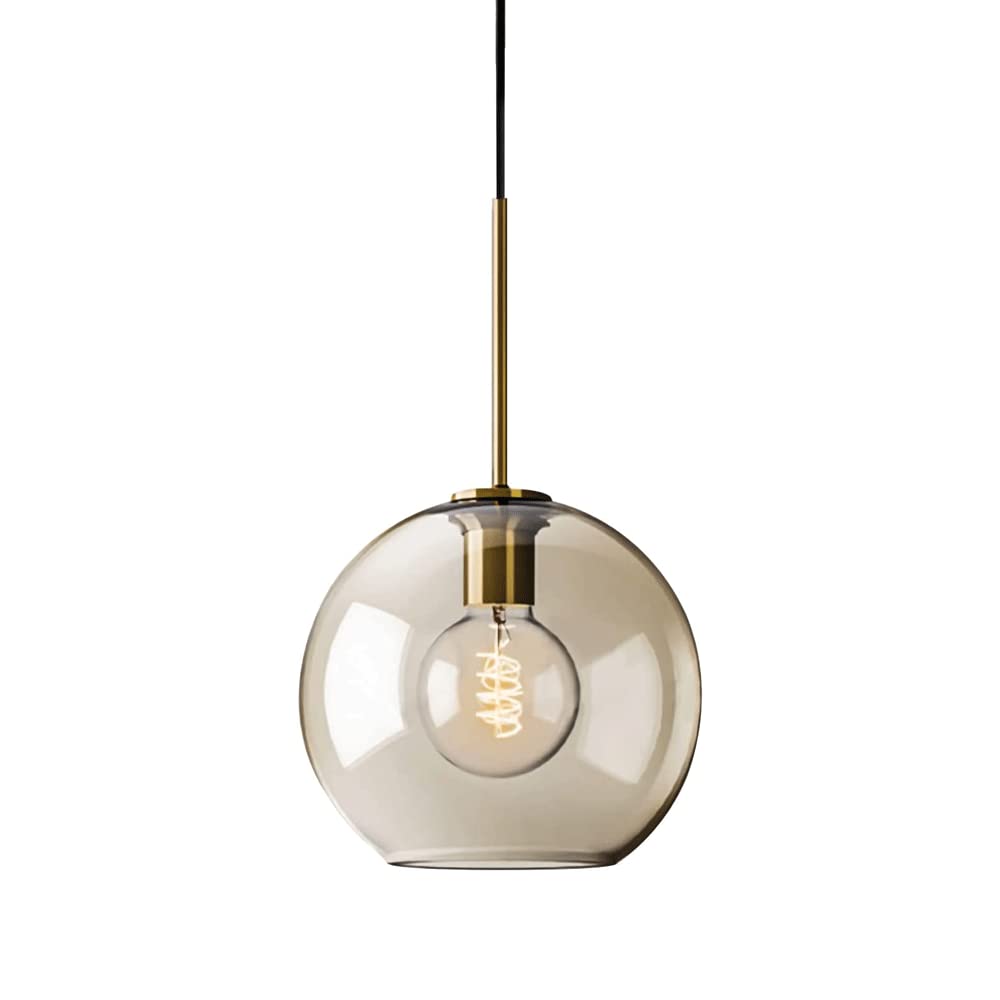 Jishubo Light Nordic Minimalist Style Hanging ,Creative Spherical Glass Pendant Lamp Lampshade,E27 Base Ceiling Ing Fixtures,Bar Restaurant Balcony Decoration Chandelier