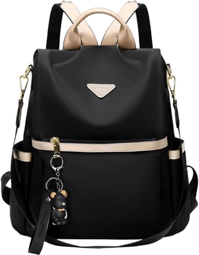 Leathario Mochila Mujer en Nylon con Multibolsillos, Bolso...