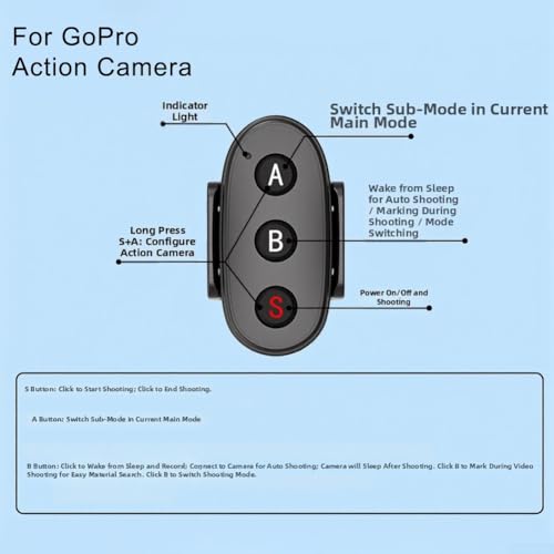 Mando a distancia para DJI Action e Insta360 con batería de larga duración 6