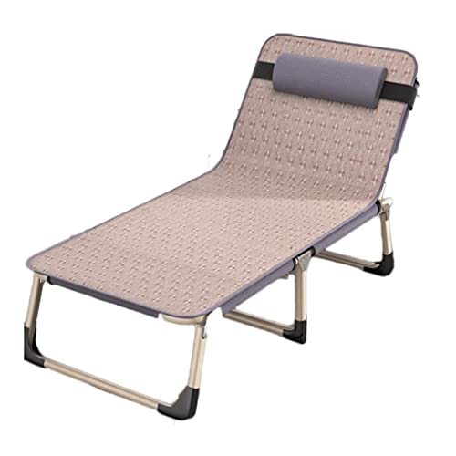 BPHUI Camping Cot Bed Extra Thick Steel Pipe Folding Camping Cot – Deluxe Collapsible Single Person Bed in A Bag W/Pillow for Indoor & Outdoor Use Comfortable for Outdoor&Indoor (Color : B)