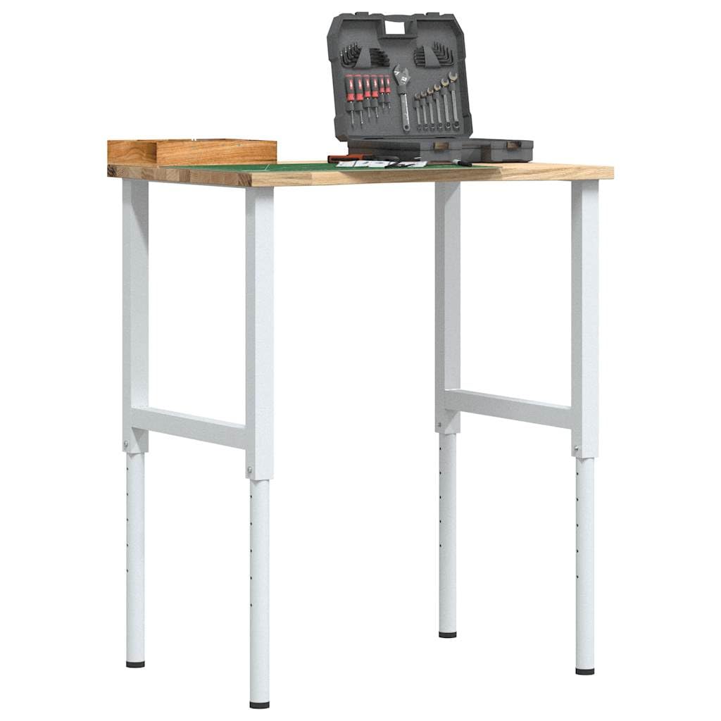 vidaXL Stolik roboczy, 80x60x(71,5-98) cm, drewno dębowe, stol warsztatowy, stół warsztatowe, stoł roboczy, stoł warsztatowy, stół roboczy