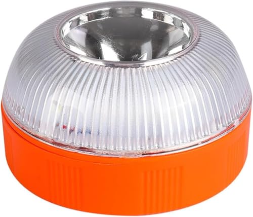 FAMINESS V16 Emergency Car Warning Light Magnetic Base 360 Safety Beacon Flashing/Yellow & Steady/White Modes