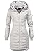 Produktbild Sublevel Damen D5096U44138 Winter Steppmantel Kapuze Übergangs Jacke Parka Wintermantel Winterjacke Light Grey L