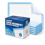 Ourmed Super Absorbent Underpad, 30"x36" Extra Large Incontinence Bed Pad, Waterproof Disposable Pee