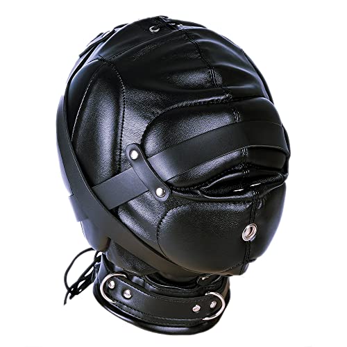 Unleash Your Style: Reinforced Black Soft PU Head Hood for