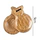 Enwye 2 Stück Holzkastagnetten, Spanische Handgefertigte Traditionelle Handschlaginstrumente, Holzfingerkastagnetten, Musikalische Schlaginstrumente, Souvenir, Holzfarbe