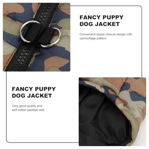Hundemantel Winterjacke Regenmantel Hund Hundebekleidung Hundejacke Warm Wintermantel gepolstert - Größe (Camouflage)