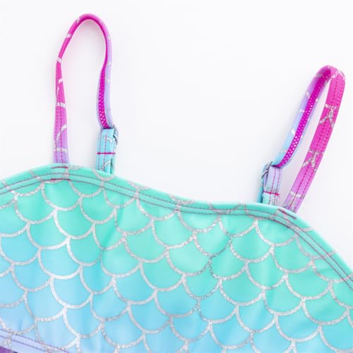 LIZENS Girls Two Piece Swimwear Ruffle Swimsuit Bathing Suit for Girls Adjustable Bikini Set for Kids 2-12 Years3