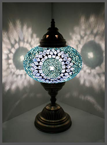 Mosaiklampe Mosaik - Tischlampe L Stehlampe orientalische lampe Türkis Samarkand-Lights Cover