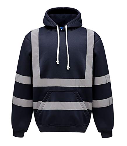 Usmley visibilità Mens Manica Lunga in Pile Felpa