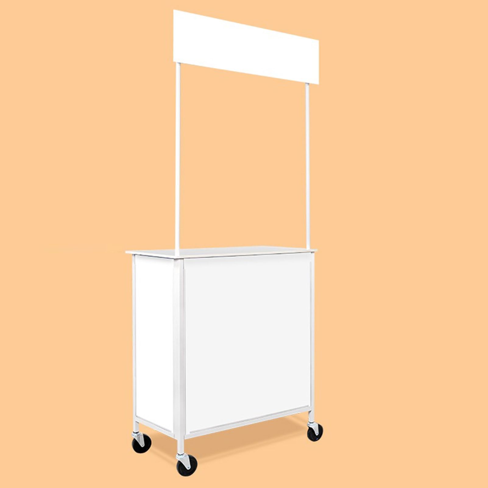 DUANHOZ Portable Pop Up Podium Table – Foldable Promotional Counter for Events Retail Displays Tasting Stations & Reception Desks – Perfect for Exhibits Trade Shows & A