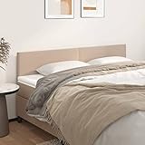 Owoxanthellate Bettkopfteil 2er Set Cappuccino 80 x 5 x 78/88 cm Höhenverstellbares Kunstleder Kopfteil für Bett Wandkissen Polsterung Moderne Optik für Schlafzimmer und Gästezimmer
