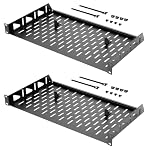 Tecmojo – Tecmojo 19 Zoll 1HE 254mm Tief Fachboden zum Festeinbau, Bef