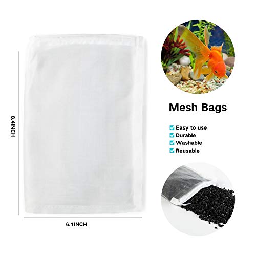 Aquarium Filter Media Bag Nylon Fine Mesh Bag Net Bag Zipper - Funlaive #TOP2